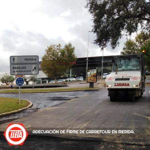 Adecuación de firme de CARREFOUR en Merida.