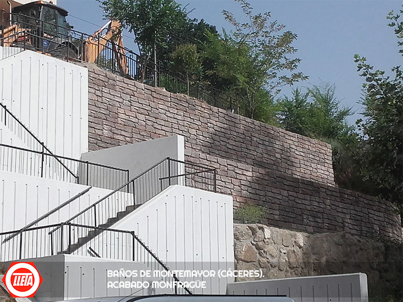 Muro de contención acabado Monfragüe