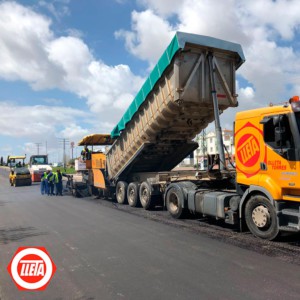 trabajos de asfaltado de calles en Don Benito